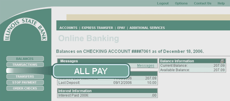 New All Pay access location.