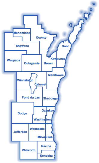 Wisconsin County Map